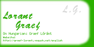 lorant graef business card